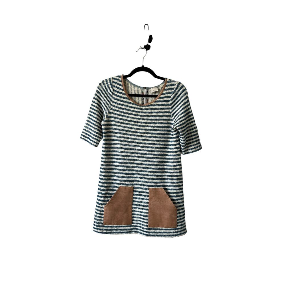 Anthropologie Postmark Saphony Blue and White Striped Tunic